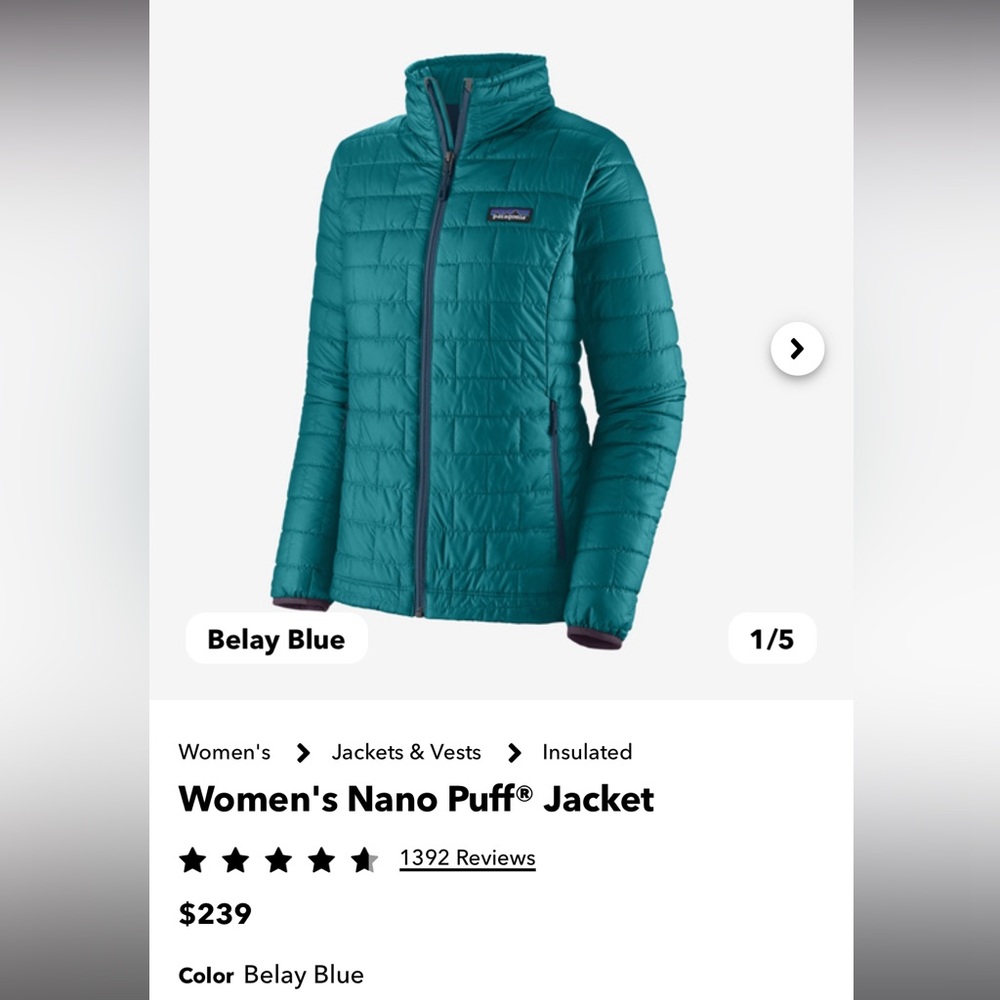 COPY - Patagonia nanopuffer jacket